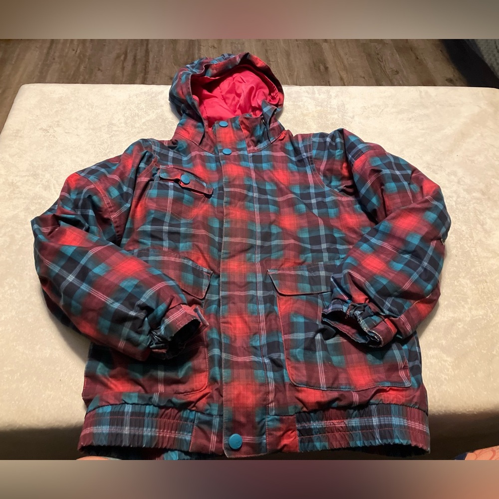 Plaid Burton ski jacket